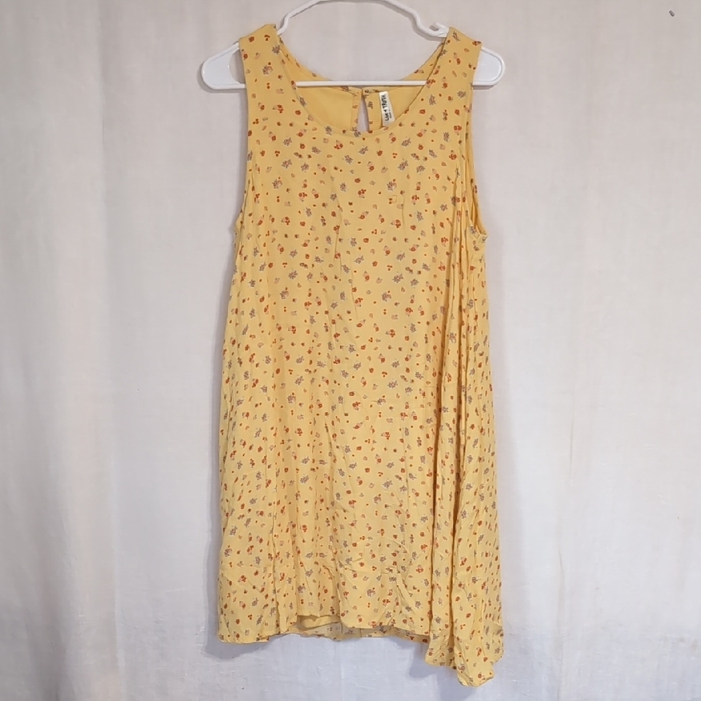 Live 4 Truth Yellow Sleeveless Floral Swing Dress